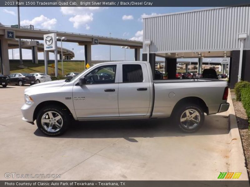 Bright Silver Metallic / Black/Diesel Gray 2013 Ram 1500 Tradesman Quad Cab