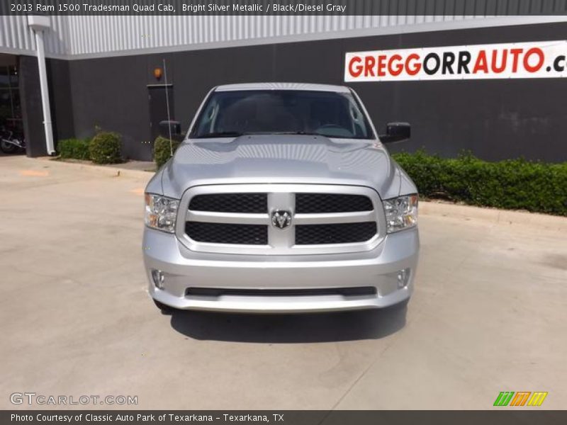 Bright Silver Metallic / Black/Diesel Gray 2013 Ram 1500 Tradesman Quad Cab