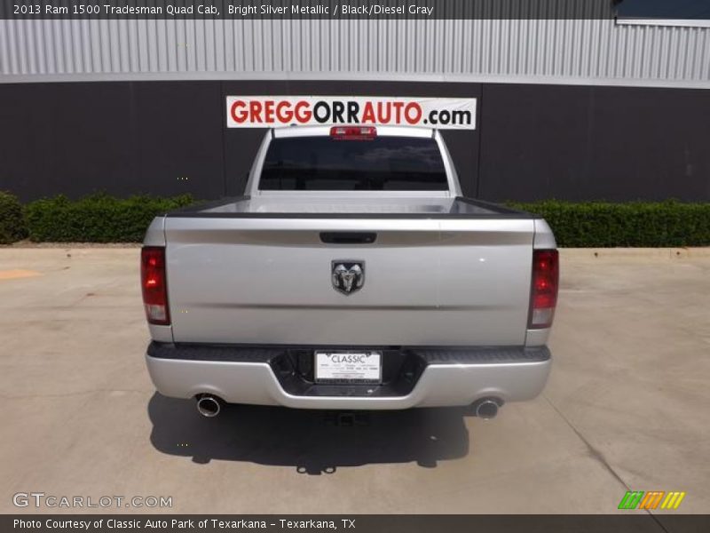 Bright Silver Metallic / Black/Diesel Gray 2013 Ram 1500 Tradesman Quad Cab