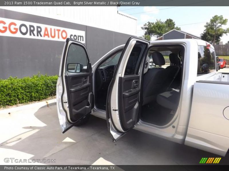Bright Silver Metallic / Black/Diesel Gray 2013 Ram 1500 Tradesman Quad Cab
