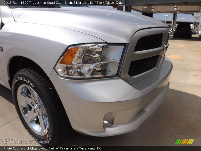 Bright Silver Metallic / Black/Diesel Gray 2013 Ram 1500 Tradesman Quad Cab