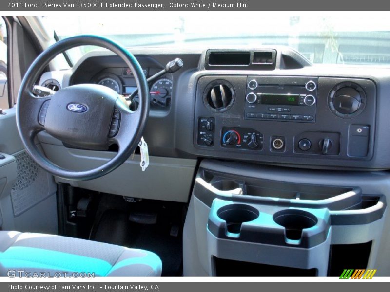 Oxford White / Medium Flint 2011 Ford E Series Van E350 XLT Extended Passenger