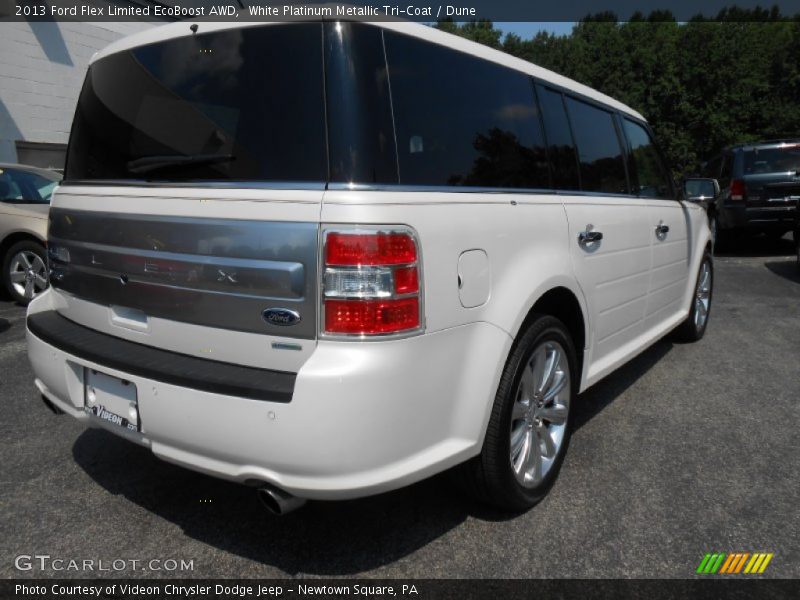White Platinum Metallic Tri-Coat / Dune 2013 Ford Flex Limited EcoBoost AWD