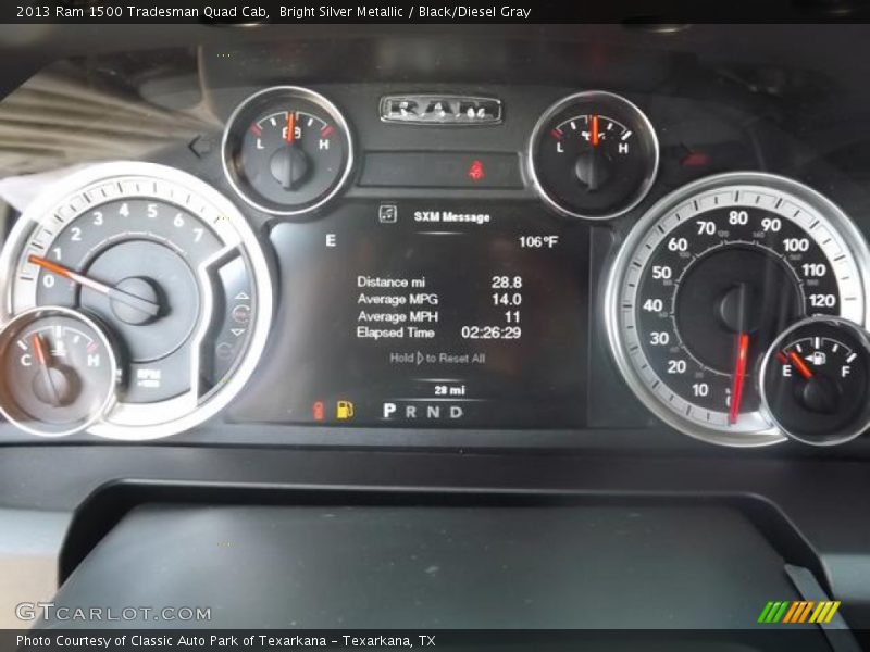 Bright Silver Metallic / Black/Diesel Gray 2013 Ram 1500 Tradesman Quad Cab