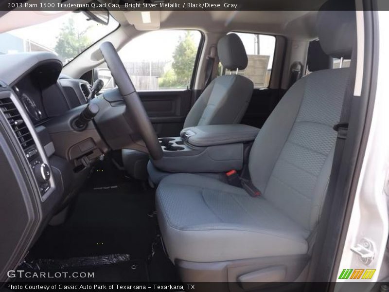 Bright Silver Metallic / Black/Diesel Gray 2013 Ram 1500 Tradesman Quad Cab