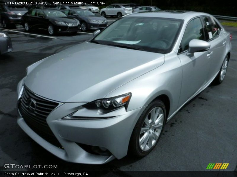 Silver Lining Metallic / Light Gray 2014 Lexus IS 250 AWD