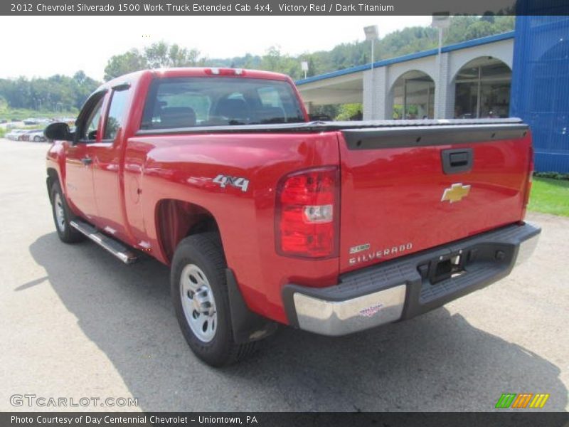 Victory Red / Dark Titanium 2012 Chevrolet Silverado 1500 Work Truck Extended Cab 4x4