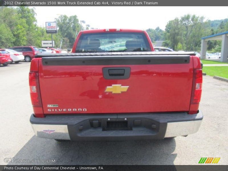 Victory Red / Dark Titanium 2012 Chevrolet Silverado 1500 Work Truck Extended Cab 4x4