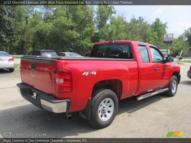Victory Red / Dark Titanium 2012 Chevrolet Silverado 1500 Work Truck Extended Cab 4x4