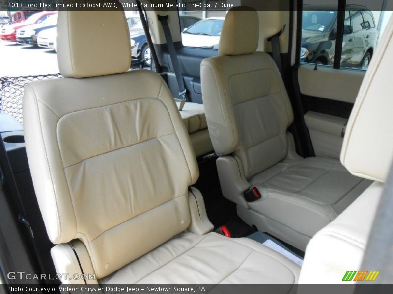 White Platinum Metallic Tri-Coat / Dune 2013 Ford Flex Limited EcoBoost AWD