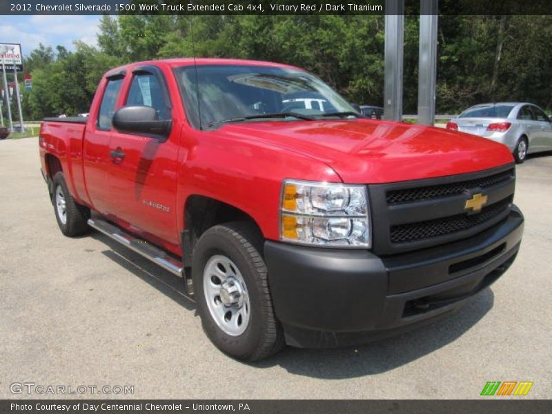 Victory Red / Dark Titanium 2012 Chevrolet Silverado 1500 Work Truck Extended Cab 4x4
