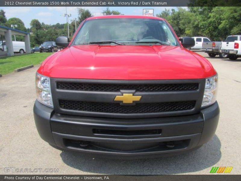 Victory Red / Dark Titanium 2012 Chevrolet Silverado 1500 Work Truck Extended Cab 4x4