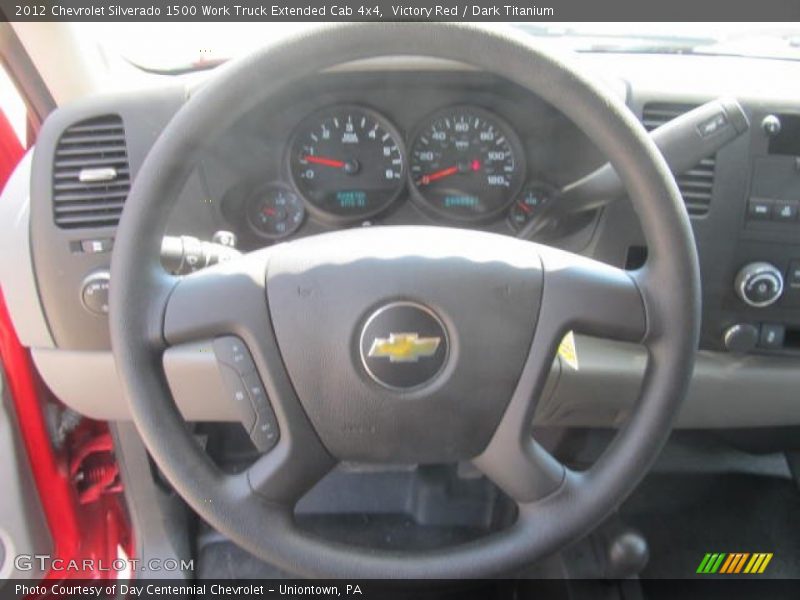 Victory Red / Dark Titanium 2012 Chevrolet Silverado 1500 Work Truck Extended Cab 4x4
