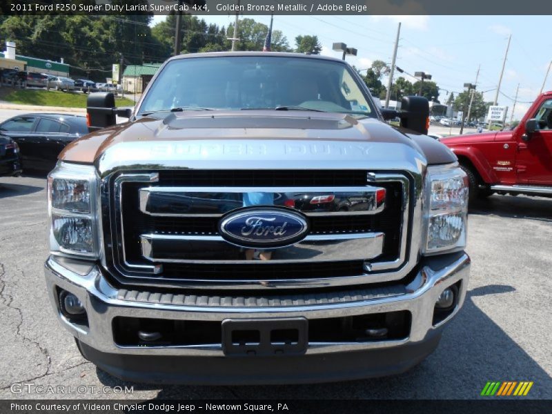 Golden Bronze Metallic / Adobe Beige 2011 Ford F250 Super Duty Lariat SuperCab 4x4