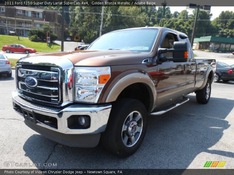 Golden Bronze Metallic / Adobe Beige 2011 Ford F250 Super Duty Lariat SuperCab 4x4