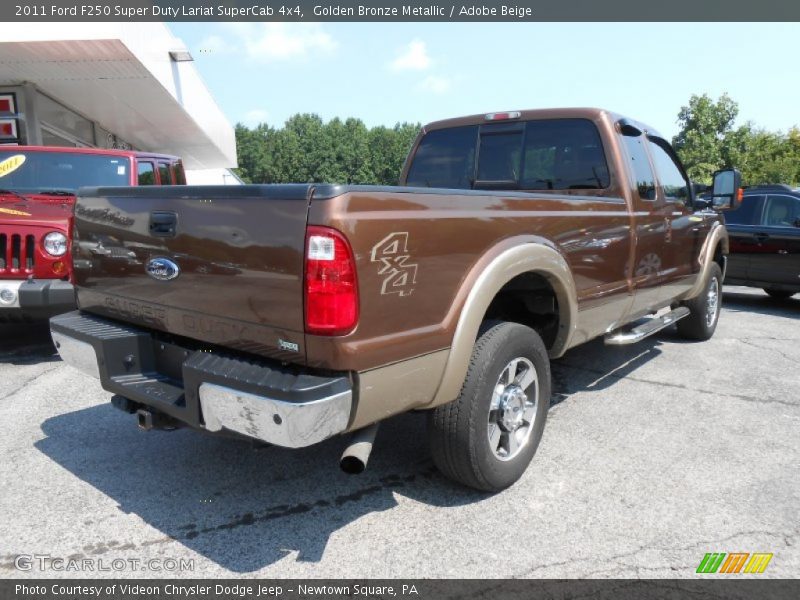 Golden Bronze Metallic / Adobe Beige 2011 Ford F250 Super Duty Lariat SuperCab 4x4