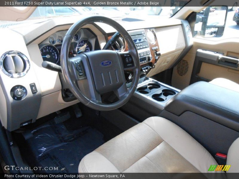 Golden Bronze Metallic / Adobe Beige 2011 Ford F250 Super Duty Lariat SuperCab 4x4