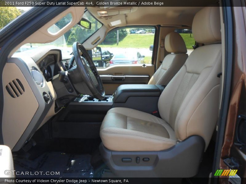 Golden Bronze Metallic / Adobe Beige 2011 Ford F250 Super Duty Lariat SuperCab 4x4