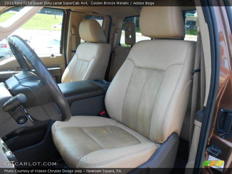 Golden Bronze Metallic / Adobe Beige 2011 Ford F250 Super Duty Lariat SuperCab 4x4