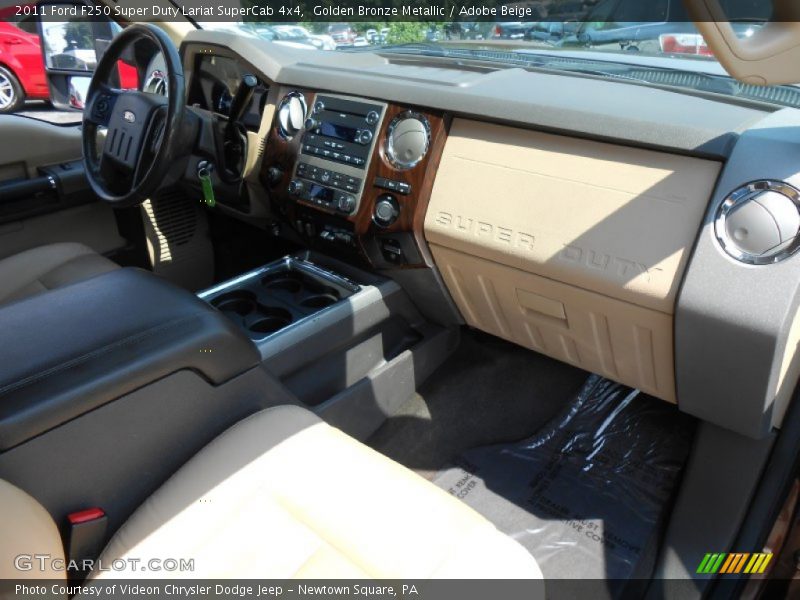 Golden Bronze Metallic / Adobe Beige 2011 Ford F250 Super Duty Lariat SuperCab 4x4