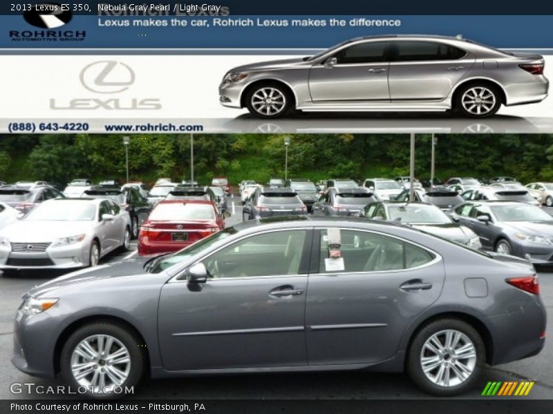 Nebula Gray Pearl / Light Gray 2013 Lexus ES 350