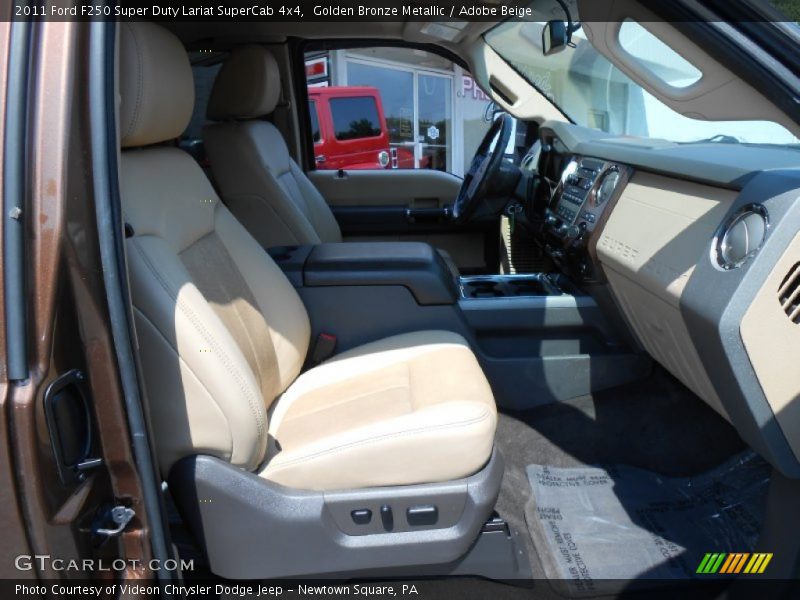 Golden Bronze Metallic / Adobe Beige 2011 Ford F250 Super Duty Lariat SuperCab 4x4