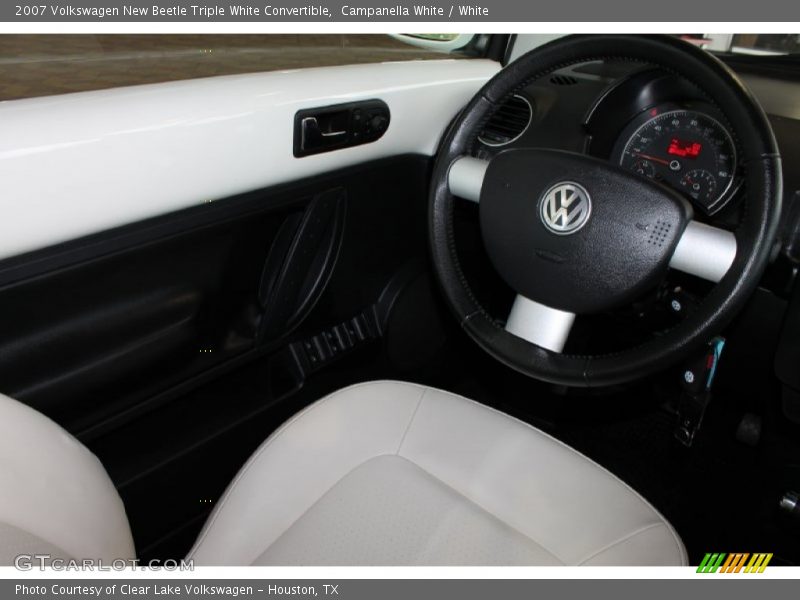 Campanella White / White 2007 Volkswagen New Beetle Triple White Convertible