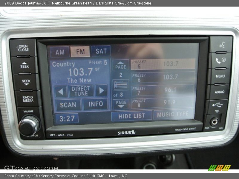 Melbourne Green Pearl / Dark Slate Gray/Light Graystone 2009 Dodge Journey SXT