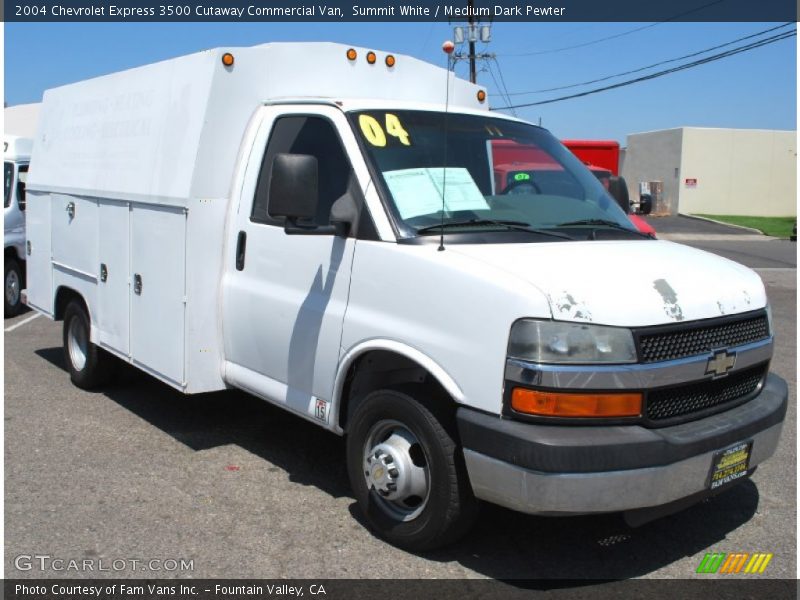 Summit White / Medium Dark Pewter 2004 Chevrolet Express 3500 Cutaway Commercial Van