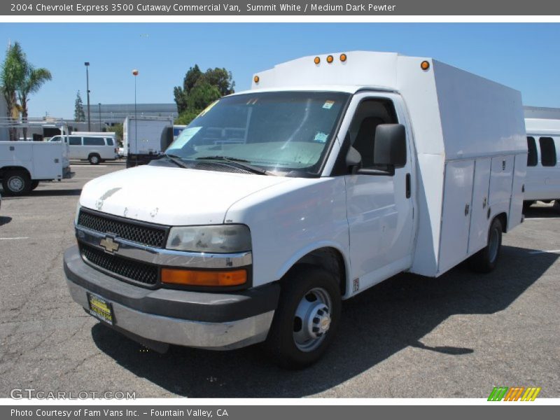 Summit White / Medium Dark Pewter 2004 Chevrolet Express 3500 Cutaway Commercial Van