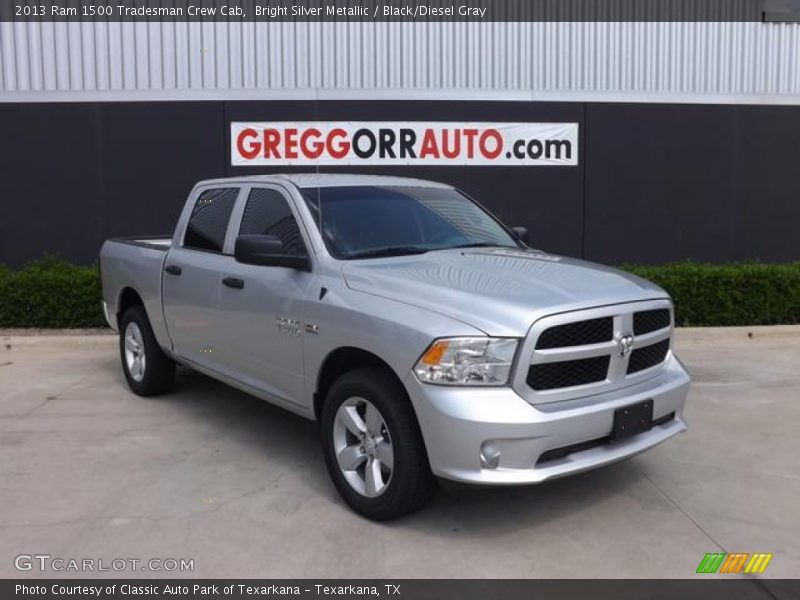 Bright Silver Metallic / Black/Diesel Gray 2013 Ram 1500 Tradesman Crew Cab