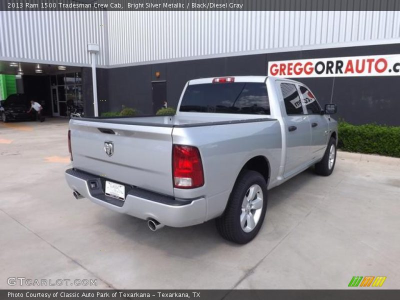 Bright Silver Metallic / Black/Diesel Gray 2013 Ram 1500 Tradesman Crew Cab