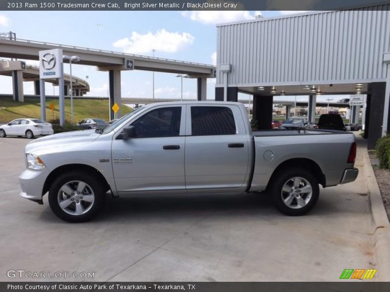 Bright Silver Metallic / Black/Diesel Gray 2013 Ram 1500 Tradesman Crew Cab