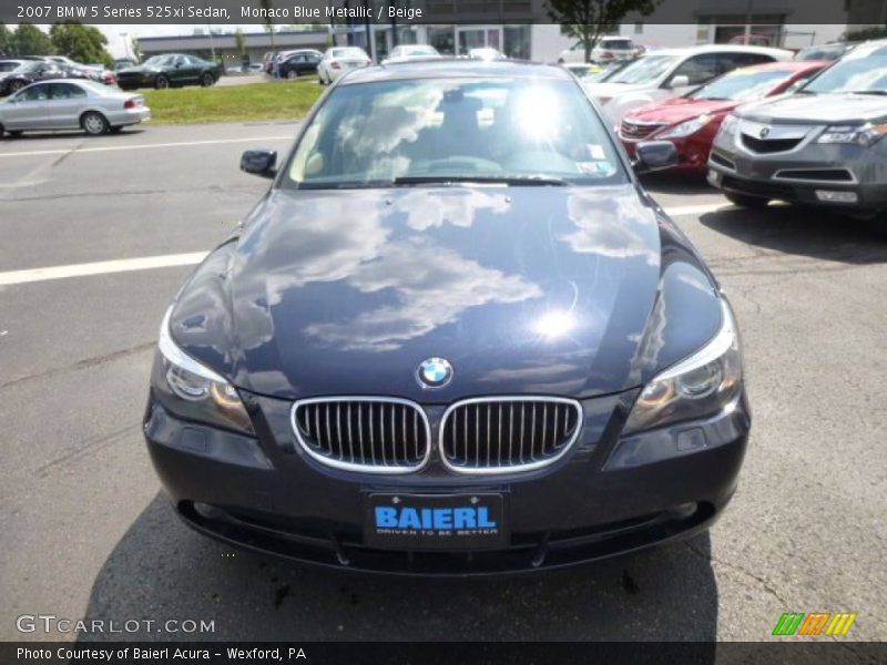 Monaco Blue Metallic / Beige 2007 BMW 5 Series 525xi Sedan
