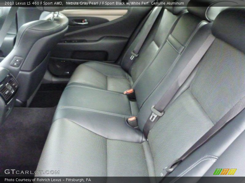 Nebula Gray Pearl / F Sport Black w/White Perf. Genuine Aluminum 2013 Lexus LS 460 F Sport AWD