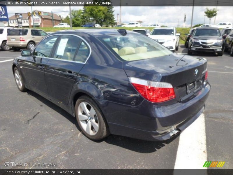 Monaco Blue Metallic / Beige 2007 BMW 5 Series 525xi Sedan