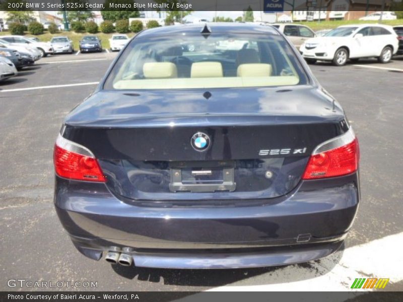 Monaco Blue Metallic / Beige 2007 BMW 5 Series 525xi Sedan