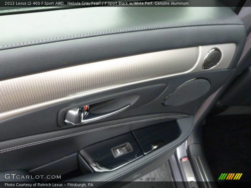 Nebula Gray Pearl / F Sport Black w/White Perf. Genuine Aluminum 2013 Lexus LS 460 F Sport AWD