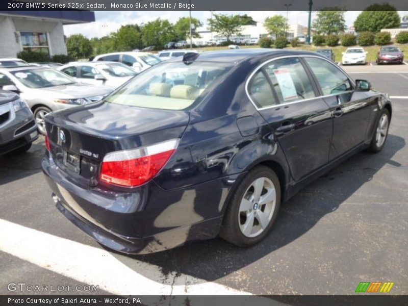 Monaco Blue Metallic / Beige 2007 BMW 5 Series 525xi Sedan