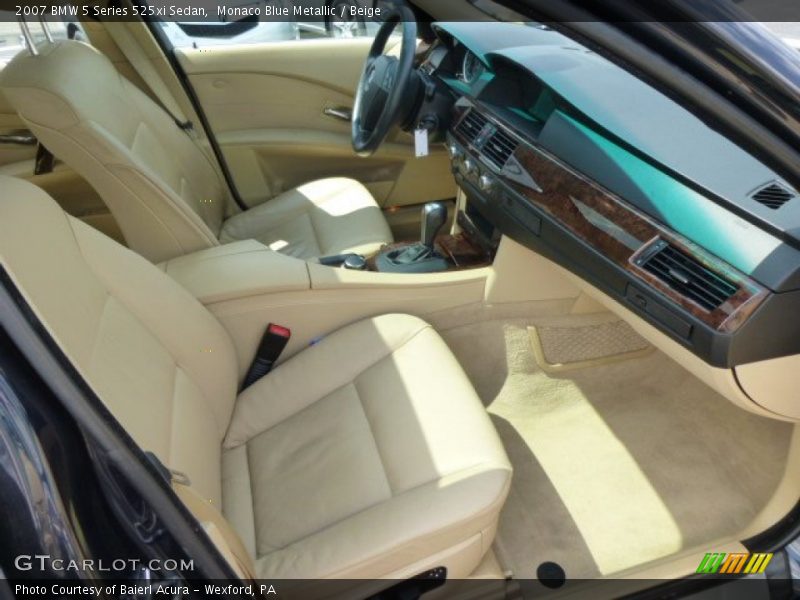 Monaco Blue Metallic / Beige 2007 BMW 5 Series 525xi Sedan