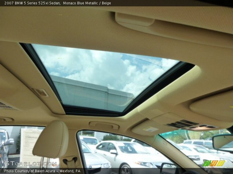 Monaco Blue Metallic / Beige 2007 BMW 5 Series 525xi Sedan