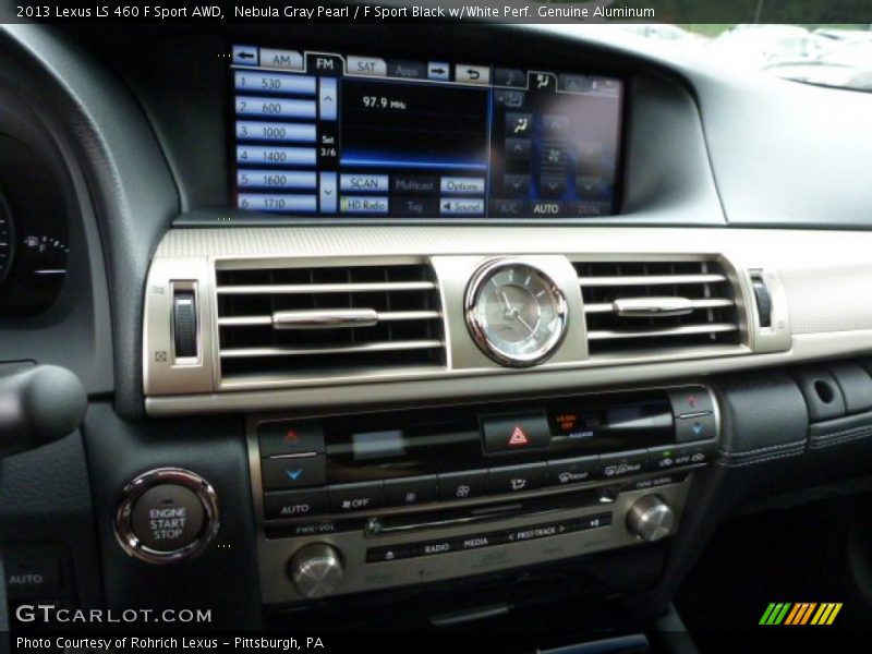 Nebula Gray Pearl / F Sport Black w/White Perf. Genuine Aluminum 2013 Lexus LS 460 F Sport AWD
