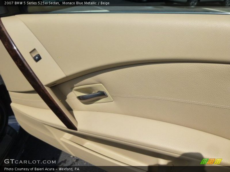 Monaco Blue Metallic / Beige 2007 BMW 5 Series 525xi Sedan