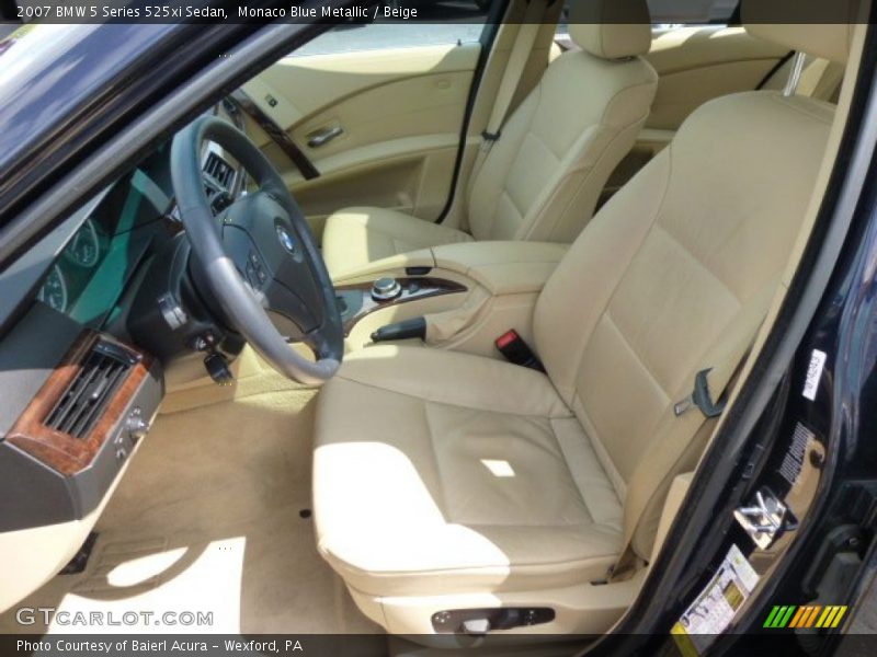 Monaco Blue Metallic / Beige 2007 BMW 5 Series 525xi Sedan