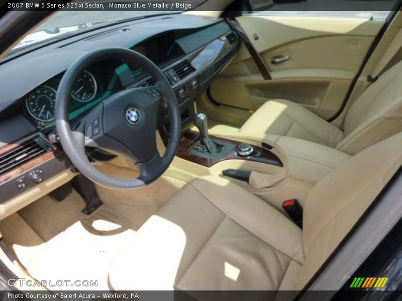 Monaco Blue Metallic / Beige 2007 BMW 5 Series 525xi Sedan