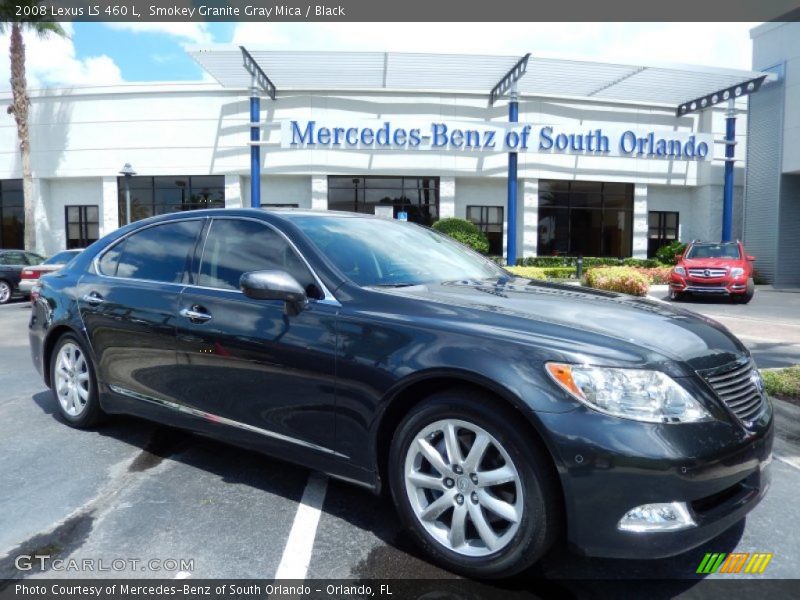Smokey Granite Gray Mica / Black 2008 Lexus LS 460 L