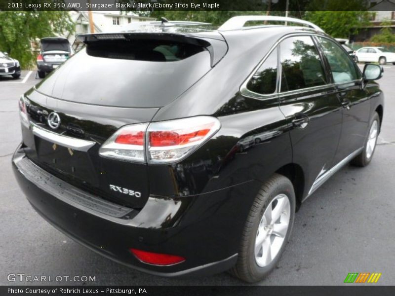 Stargazer Black / Black/Ebony Birds Eye Maple 2013 Lexus RX 350 AWD