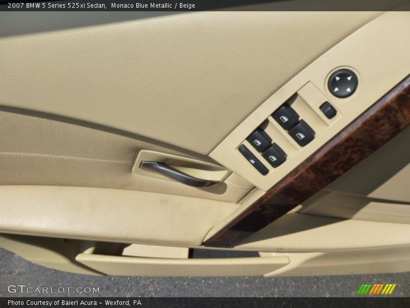 Monaco Blue Metallic / Beige 2007 BMW 5 Series 525xi Sedan