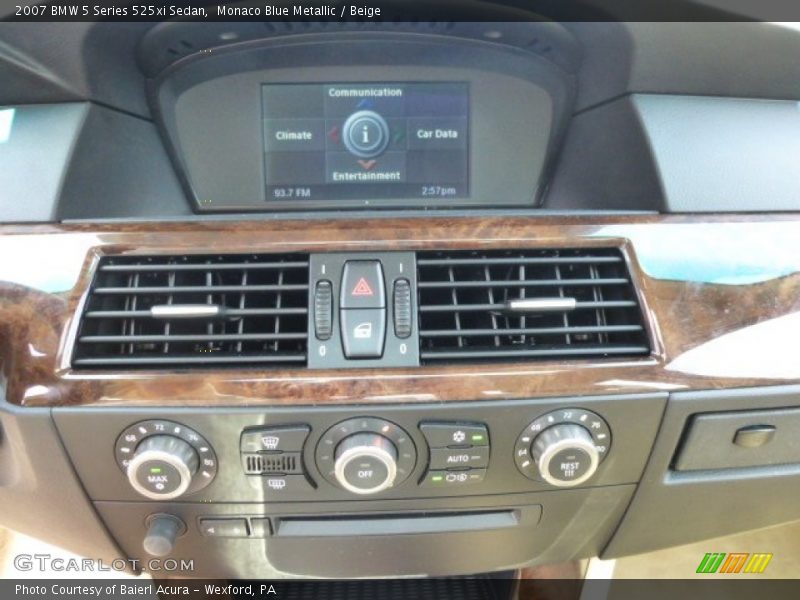 Monaco Blue Metallic / Beige 2007 BMW 5 Series 525xi Sedan