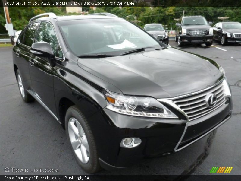 Stargazer Black / Black/Ebony Birds Eye Maple 2013 Lexus RX 350 AWD